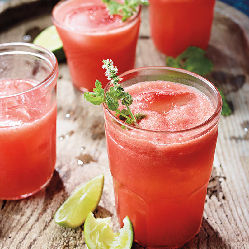 Wassermelonen-Limetten-Mocktail