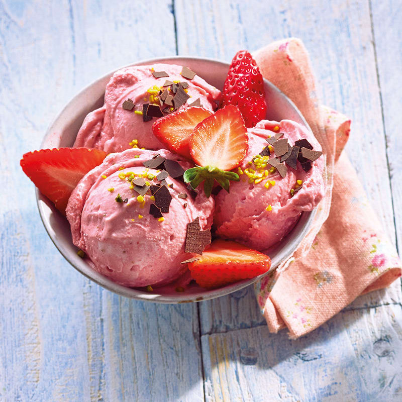 Photo de Yogourt glacé à la fraise et à la pistache prise par WW