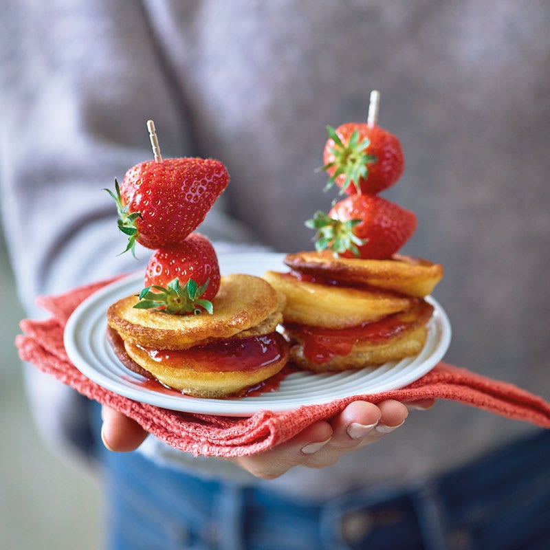 Foto Pancake-Spiesse mit Erdbeeren / Pancake-Spieße mit Erdbeeren von WW