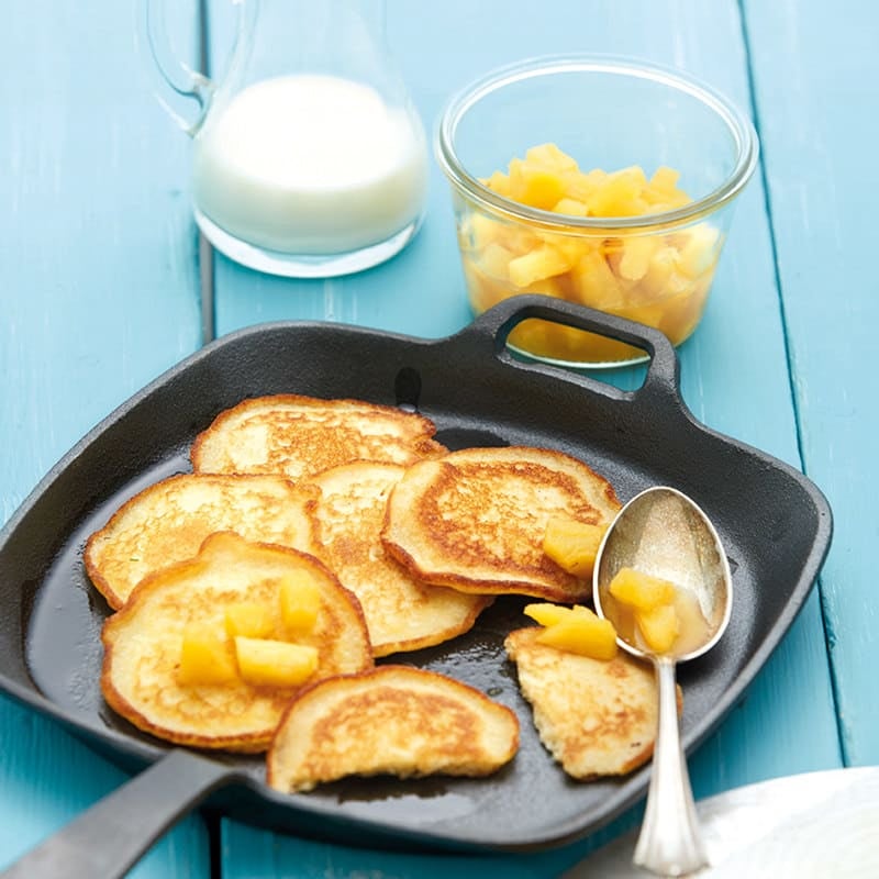 Pancakes mit Ananaskompott