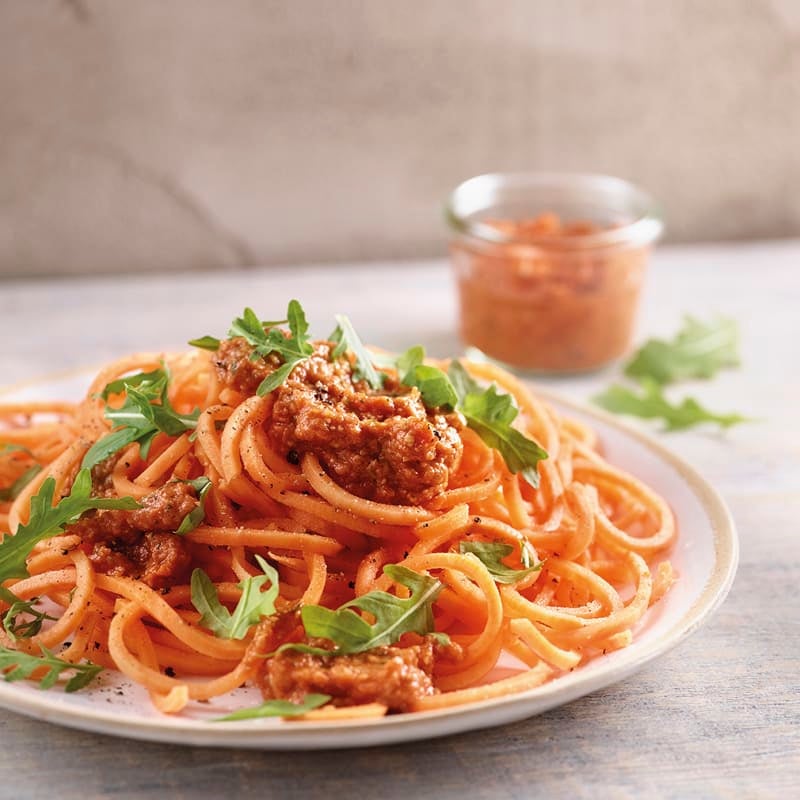 Photo de Spaghettis de patates douces sauce pesto rosso prise par WW