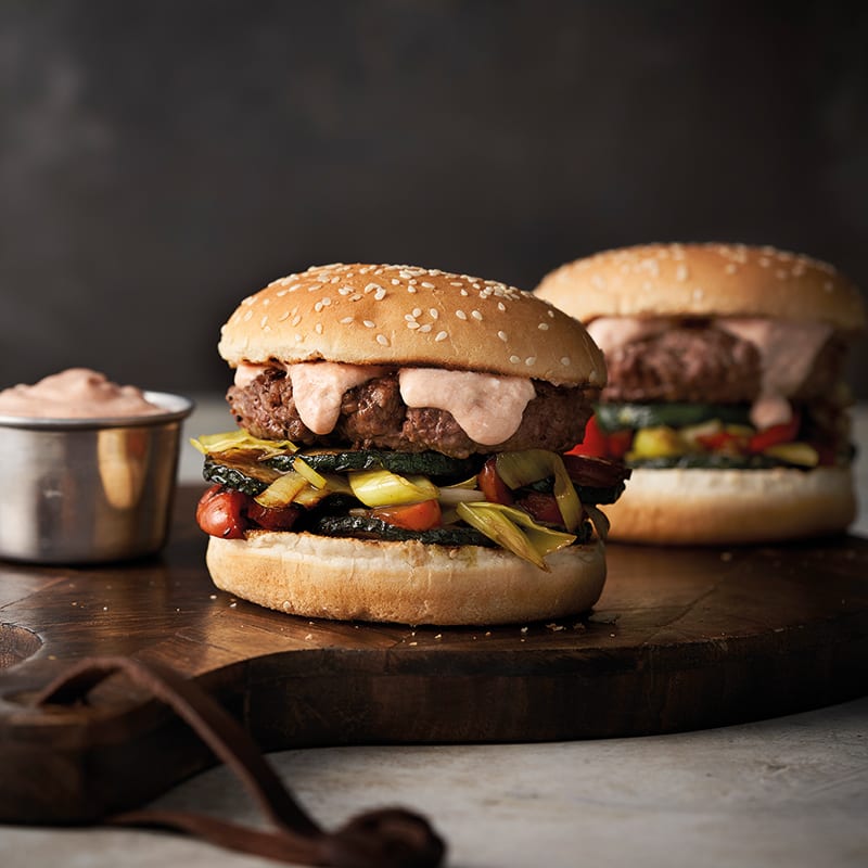 Photo de Burger aux légumes grillés prise par WW