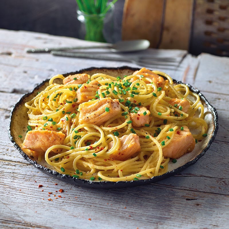 Foto Spaghetti mit Lachs-Carbonara von WW