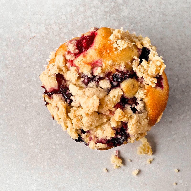 Photo de Muffins aux fruits rouges et crumble à la vanille prise par WW