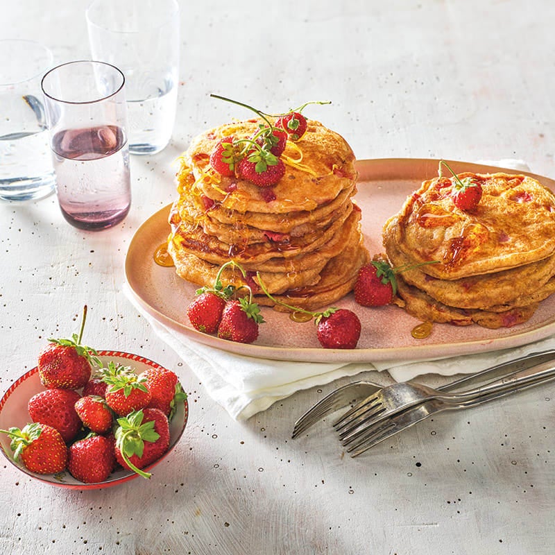 Photo de Pancakes aux fraises et au citron prise par WW