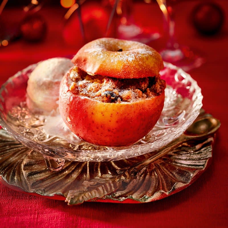Photo de Pomme au four  avec glace spéculoos et pesto sucré basilic-menthe prise par WW
