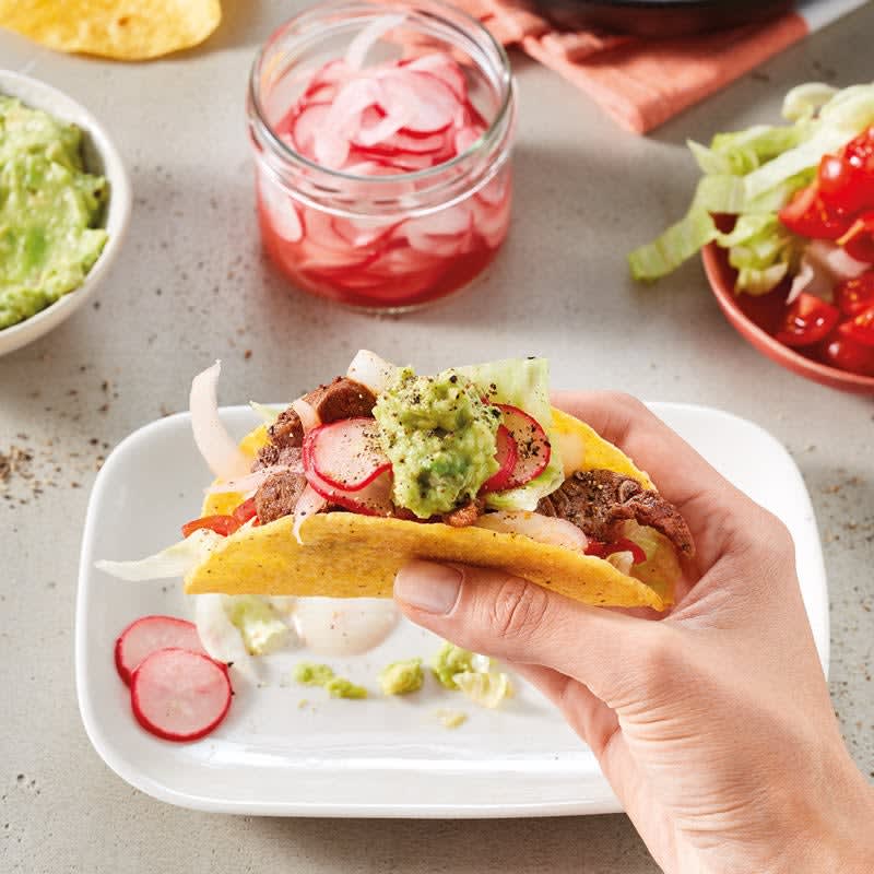 Foto Rindfleisch-Tacos mit eingelegten Radieschen von WW