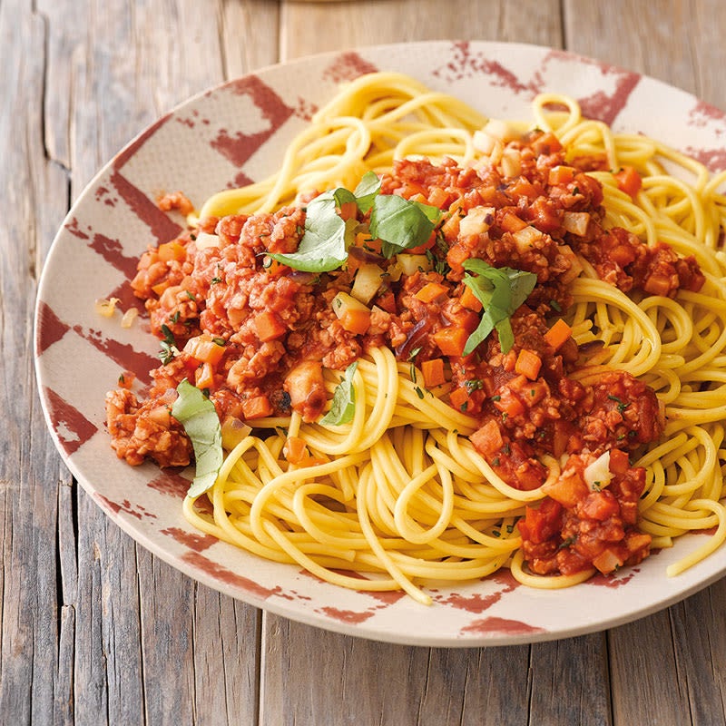 Spaghetti mit Veggie-Bolognese