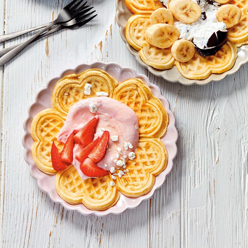 Photo de Gaufres de babeurre et meringue aux fraises prise par WW